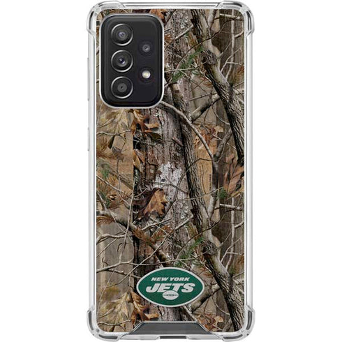NFL New York Jets Realtree AP Camo Galaxy A52 5G Clear Case